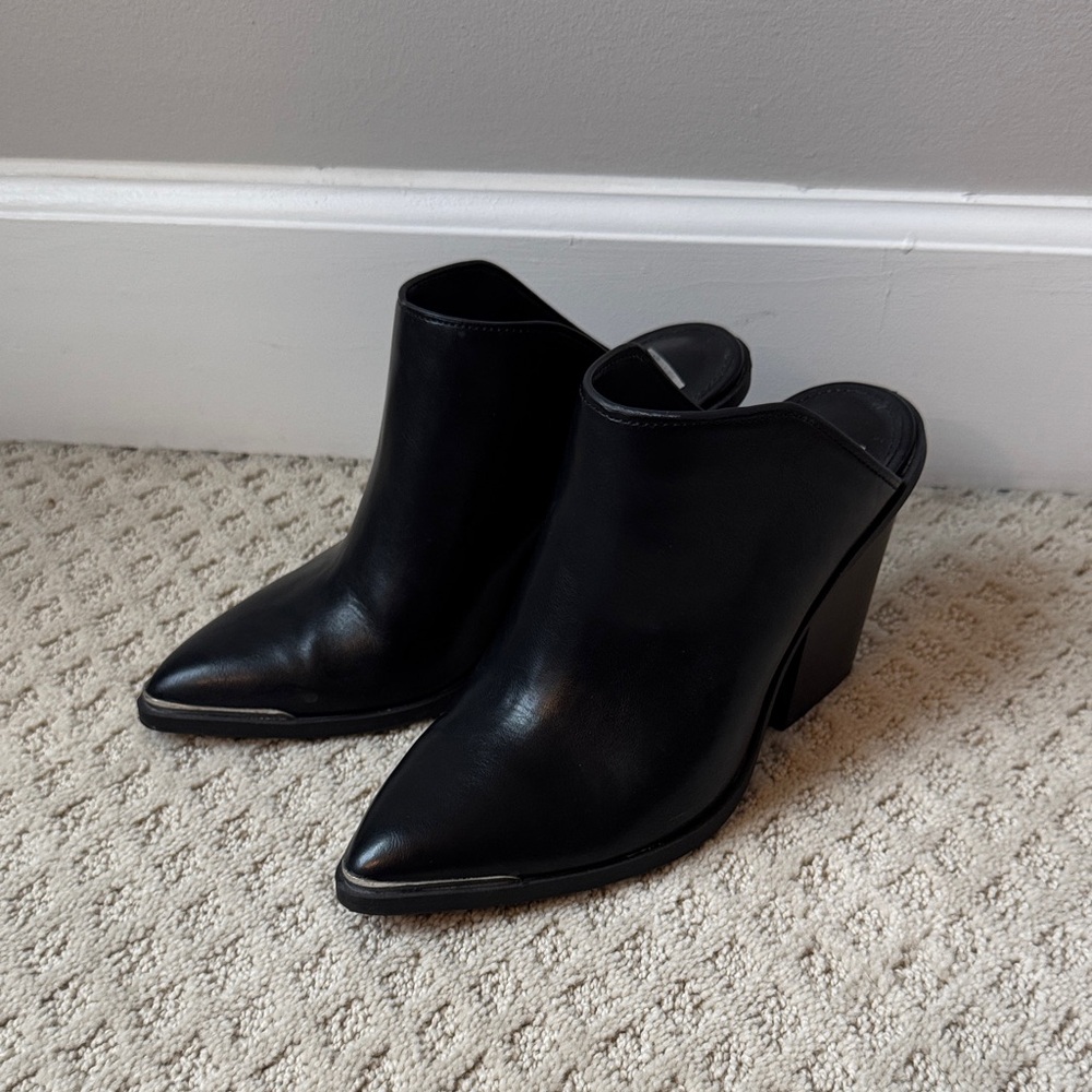 Dolce Vita Black Leather Mules